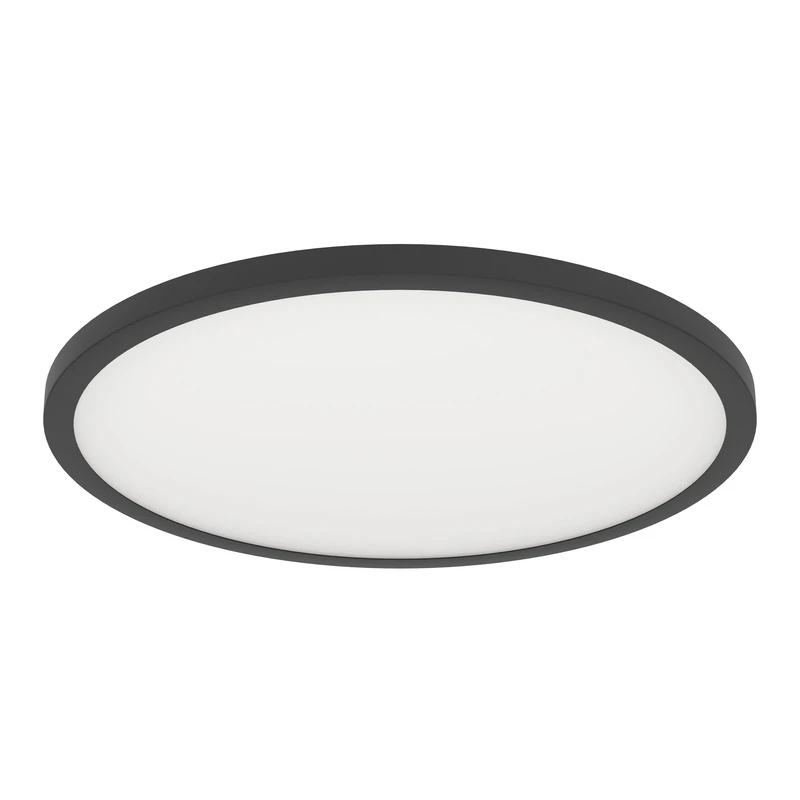 Eglo Connect.z Smart Home LED Ceiling Light Panel Sarsina -Z, Zigbee Lighting, app and Voice Control, White tunable Lights (Warm - Cool White), dimmable lamp, Black Metal, Ø 18 in