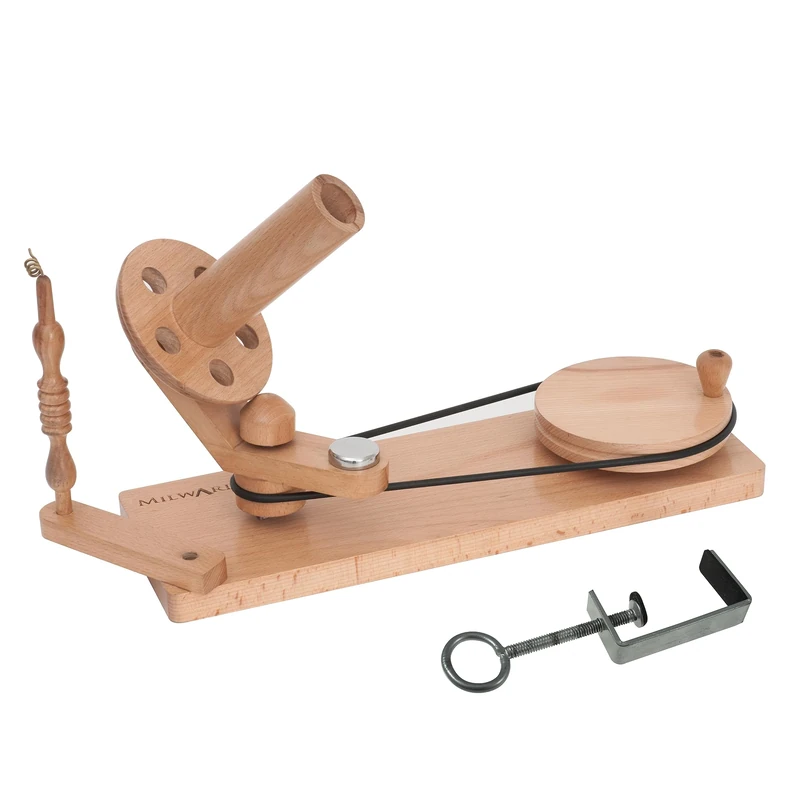 Milward Yarn Ball Winder - Knitting & Crochet Skein Spinner with Table Clamp - Solid Beech Wood