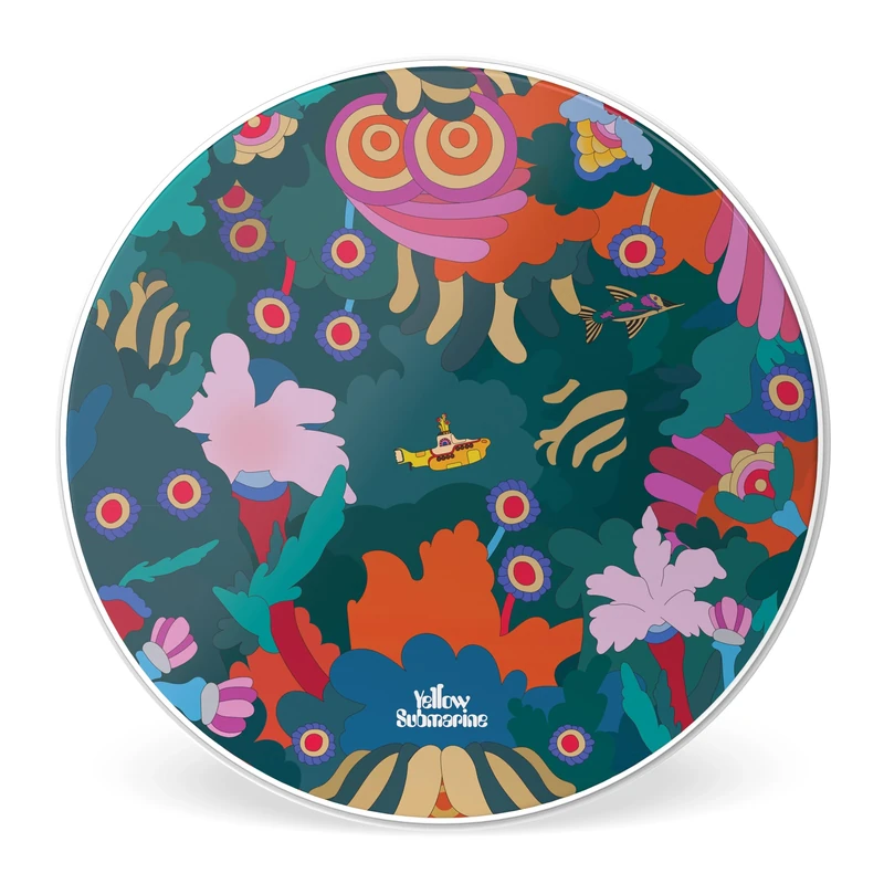 Evans Beatles Bass Drum Head - Yellow Submarine Resonant Bass Drumhead - Under the Sea, 20 inch