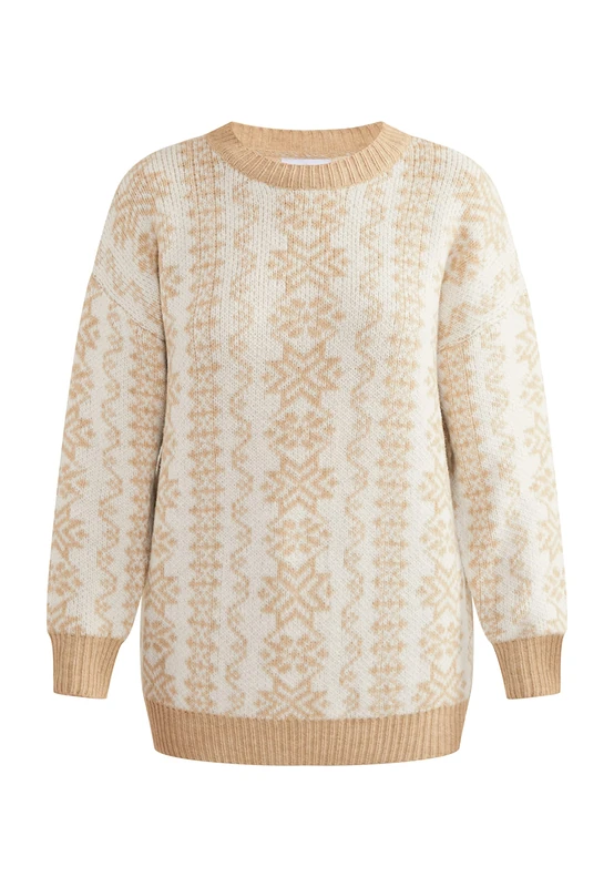 blonda Women's Knitted Jumper, Beige Cream, XL/XXL