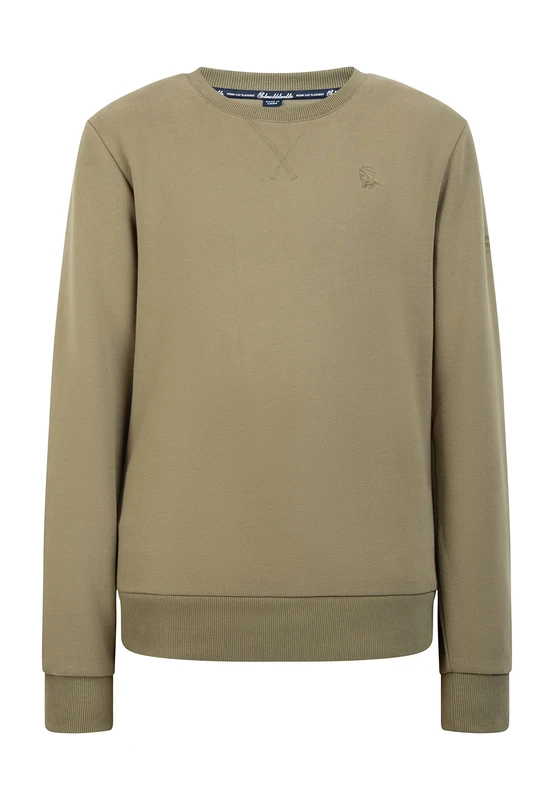 bridgeport Men's Sweat Jumper, Olive, L - Image 1