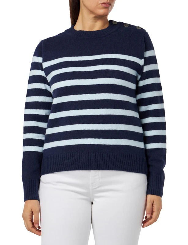 boundry Women's Knitted Jumper, Navy Light Blue, XS/S