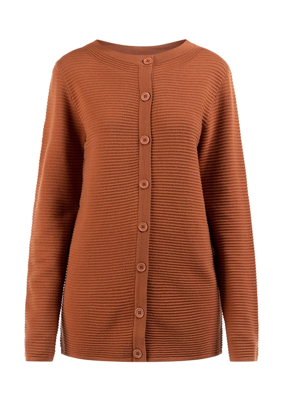 blonda Women's Cardigan with Buttons, Fox red, XS/S - Image 1