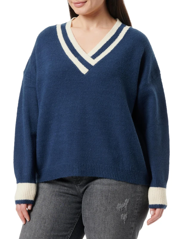 boundry Women's Knitted Jumper, Marine Multicoloured, M/L