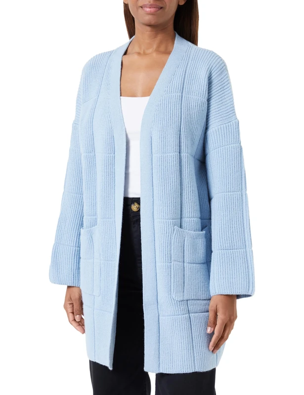 blonda Women's Open Knit Cardigan, ice Blue, XL/XXL