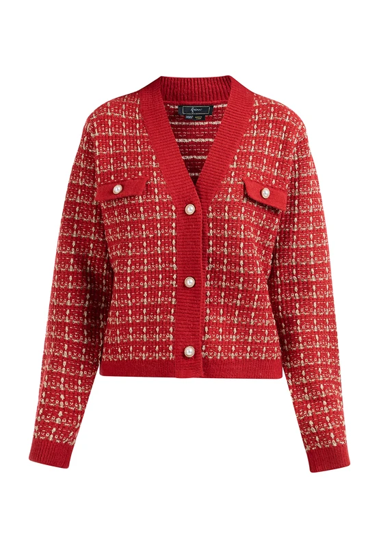 caspio Women's Cardigan Sweater, red, M/L