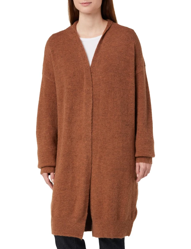 caneva Women's Long Knit Cardigan, Brown, M/L