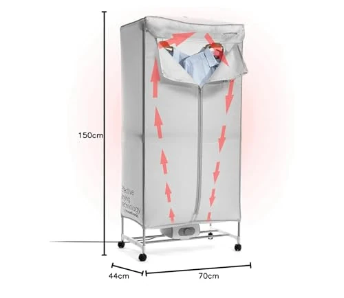 Wintem 1000W Electric Laundry Dryer and Drying Rack: Powerful, Foldable, Space-Saving – Perfect for Indoors, Laundry, Bed Linens, Clothes – Quick Drying, Uniform, Anti-Wrinkle