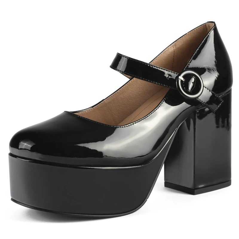 L37 HANDMADE SHOES Women's Pumps I High Heels I Patent Leather I Handmade Shoes I Unique Style I Stay with Me Tonight, Black, 7.5 UK - Image 1