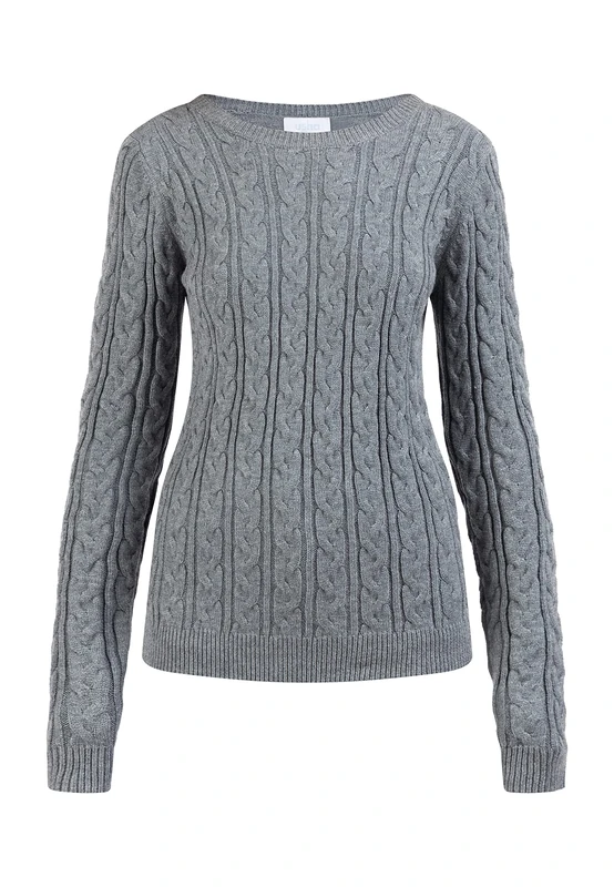 Jalene Women's Knitted Jumper, Gray, M/L