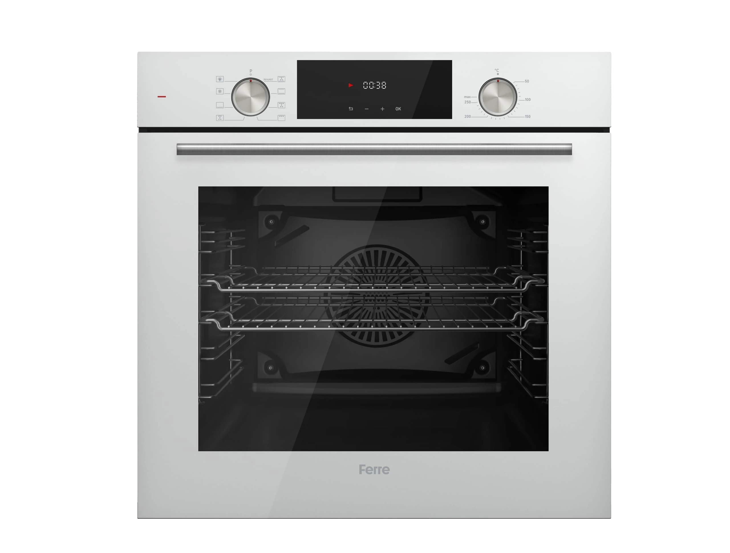 Ferre QXDMD 642 CB - 60cm Electric Built-in Oven - Net 73 L - FryArt Turbo Fan & Turbo Resistant & Grill Resistant - White