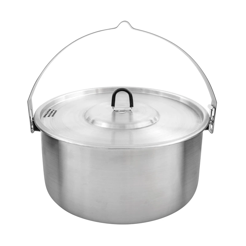 Tatonka Kettle II 4.0 L Outdoor Cooking Pot Stainless Steel with Volume Scale and Lid with Strainer Function 4 Litres Diameter 23.5 x 11.5 cm