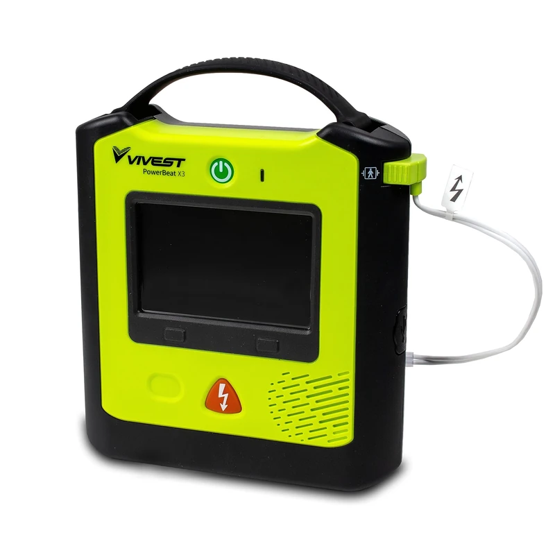 ViVest Power Beat X3 Defibrillator Semi-Automatic AED with a LCD Colour Screen Portable Machine for Home Automated External Defibrillator Lightweight First Aid Medical Equipment