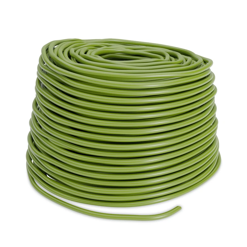 Relaxdays Tying Tube Plants, Hollow Rubber Cord, Hose, WxD: 50 m x 3 mm, for Binding Flowers, Shrubs, Trees, Green
