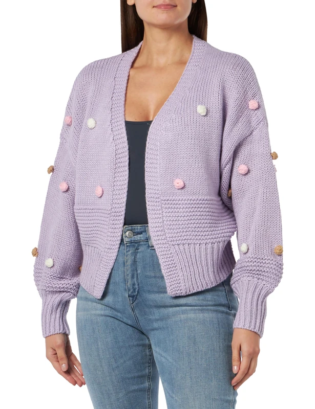 Sookie Women's Cardigan Sweater, Light Purple, XS/S
