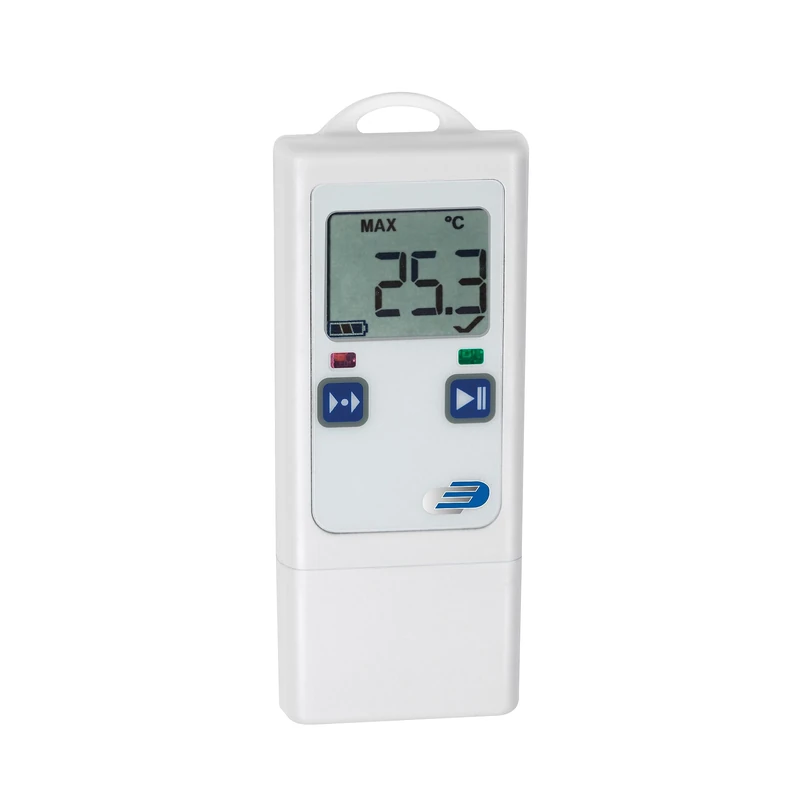 TFA Dostmann LOG40 31.1065.02 Digital Data Logger for Temperature/External Sensor, MAX/MIN/AVG, Alarm, Memory for 40,000 Records, USB Interface, PDF Output, White