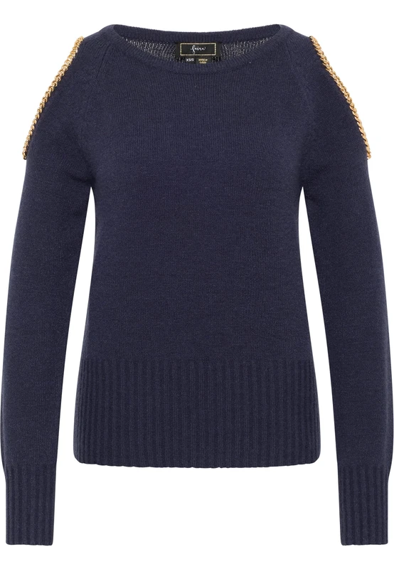 Sookie Women's Knitted Jumper, Navy, M/L - Image 1