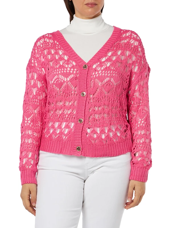 ZITHA Women's Cardigan Sweater, Pink, M/L