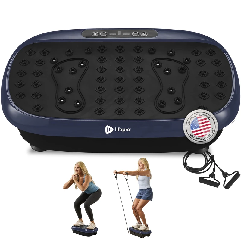 LifePro Exercise Machine with Vibration Plate with Magnetic Acupuncture Points, Complete Vibration Platform for Beginners and Recovery, Lymphatic Drainage Massager