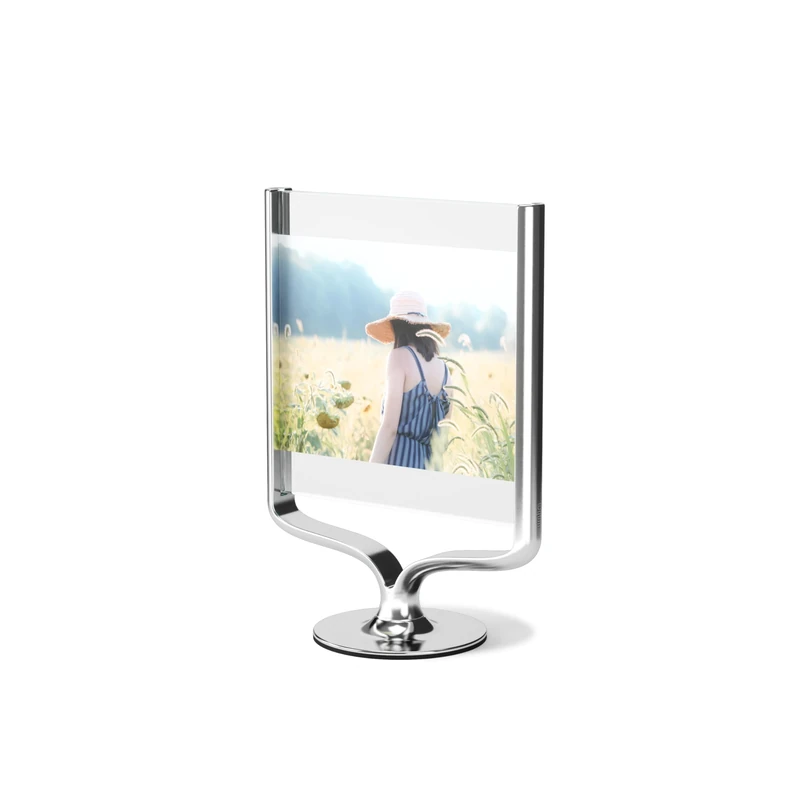 Umbra Wishbone Tabletop Picture Frame Pedestal, Chrome