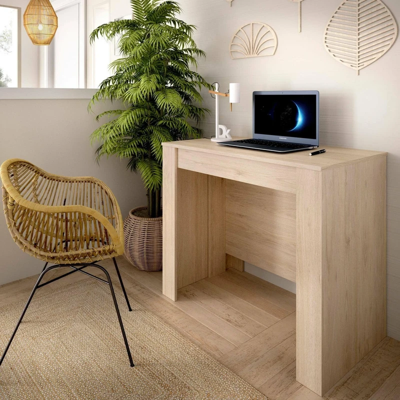 Dmora - Extendable Console table Cognolo, Multiposition extendable console, Multipurpose dining table, 54/239x90h77 cm, Oak