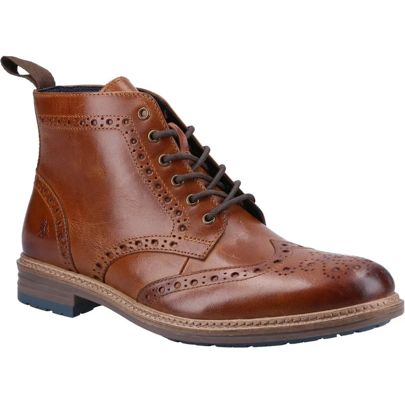 Hush Puppies Male Joshua Brogue Boot, Tan, 6