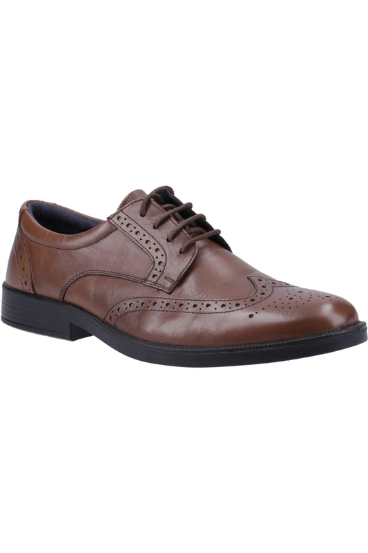 Hush Puppies Male Nolan Brogue, Tan, 8