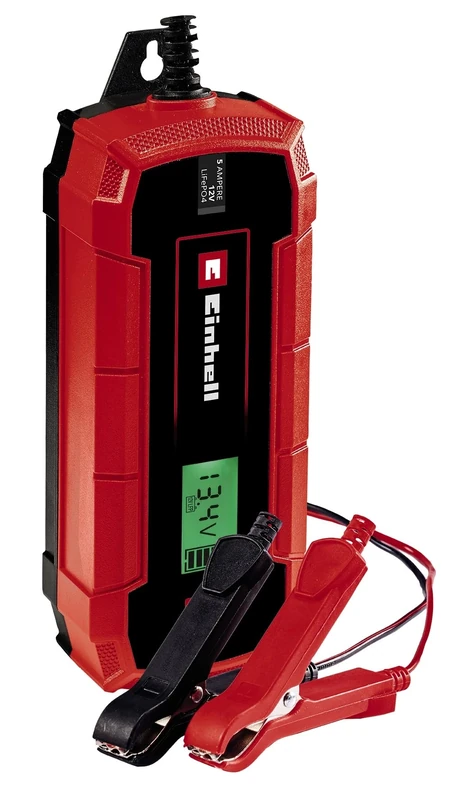 Einhell Battery Charger CE-BC 5 M LiFePO4 (Intelligent 12 V Battery Charger with Microprocessor Control for Various Battery Types, Max. 5 A Charging Current)