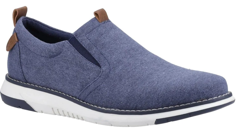 Hush Puppies Male Benny Slip On Shoe, Navy, 11