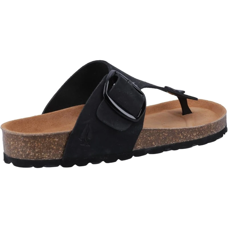 Hush Puppies Female Billie Toepost Sandal, Black, 6
