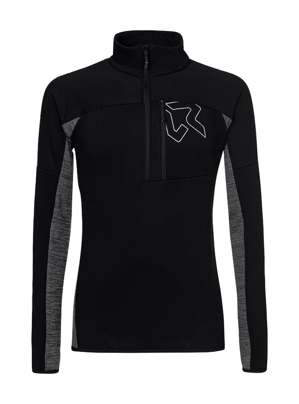 Rock Experience REMC02441-C142 KOBRA MOCK NECK HZ MAN FLEECE Sweatshirt Men's 0208(CAVIAR)+O014(GREY MELANGE) S