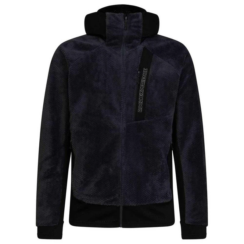 Rock Experience REMC02681-C344 BLIZZARD TECH HOODIE MAN FLEECE Sweatshirt Men's 1323 EBONY+0208 CAVIAR M
