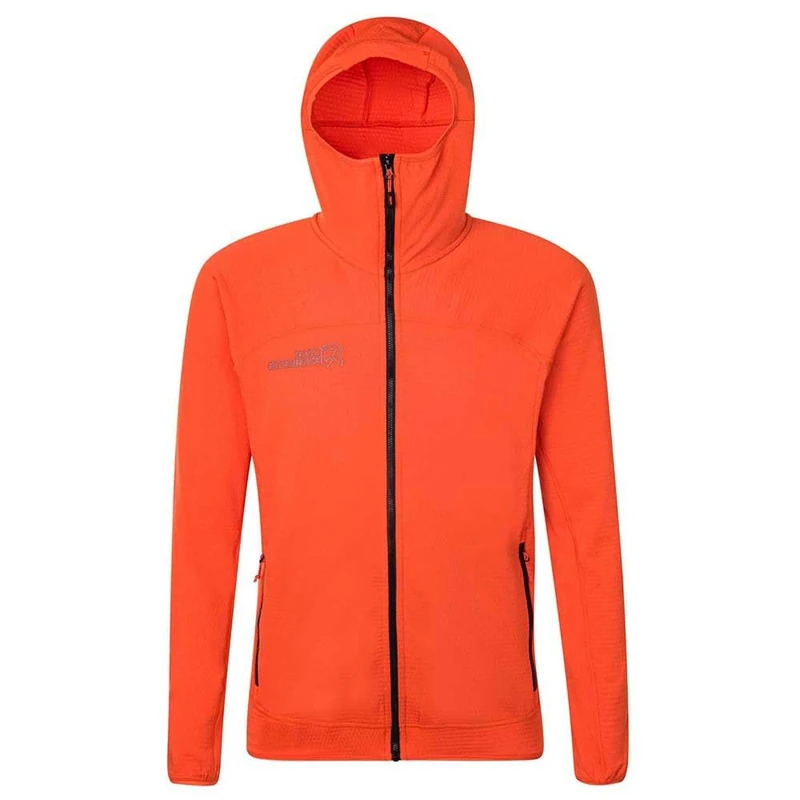 Rock Experience REMC02771-Z364 DIADEM 2.0 HOODIE FZ MAN FLEECE Sweatshirt Men's 0740 CHERRY TOMATO+0208 CAVIAR S