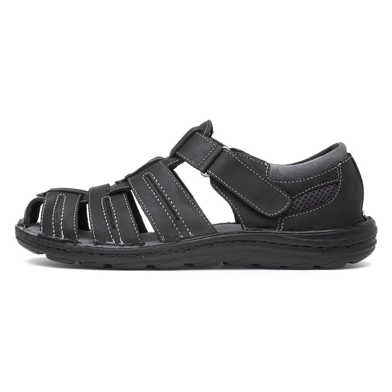 Hush Puppies Male Albert Fisherman Sandal, Black, 6