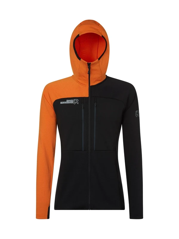 Rock Experience REMC02671-C924 TELLER HOODIE MAN FLEECE Sweatshirt Men's 0208 CAVIAR+0615 PERSIMMON ORANGE M