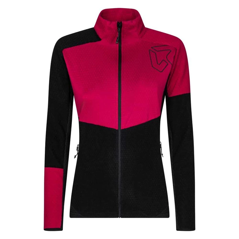 Rock Experience REWC02631-C774 EDNA MOCK NECK FZ WOMAN FLEECE Sweatshirt Women's 0208 CAVIAR+2000 CHERRIES JUBILEE XS