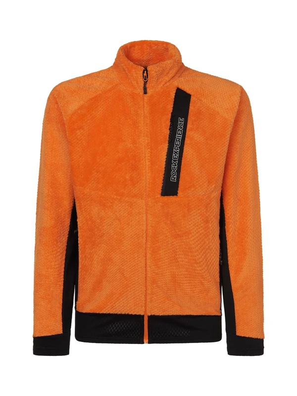 Rock Experience REMC02891-C950 BLIZZARD TECH MOCK NECK MAN FLEECE Sweatshirt Men's 0615 PERSIMMON ORANGE+0208 CAVIAR XL