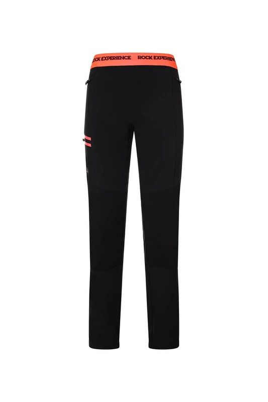 Rock Experience REWP04761-C279 Wilde Orchidee Woman Pant Pants Women's 0208(Caviar)+2151(Fiery Coral) M