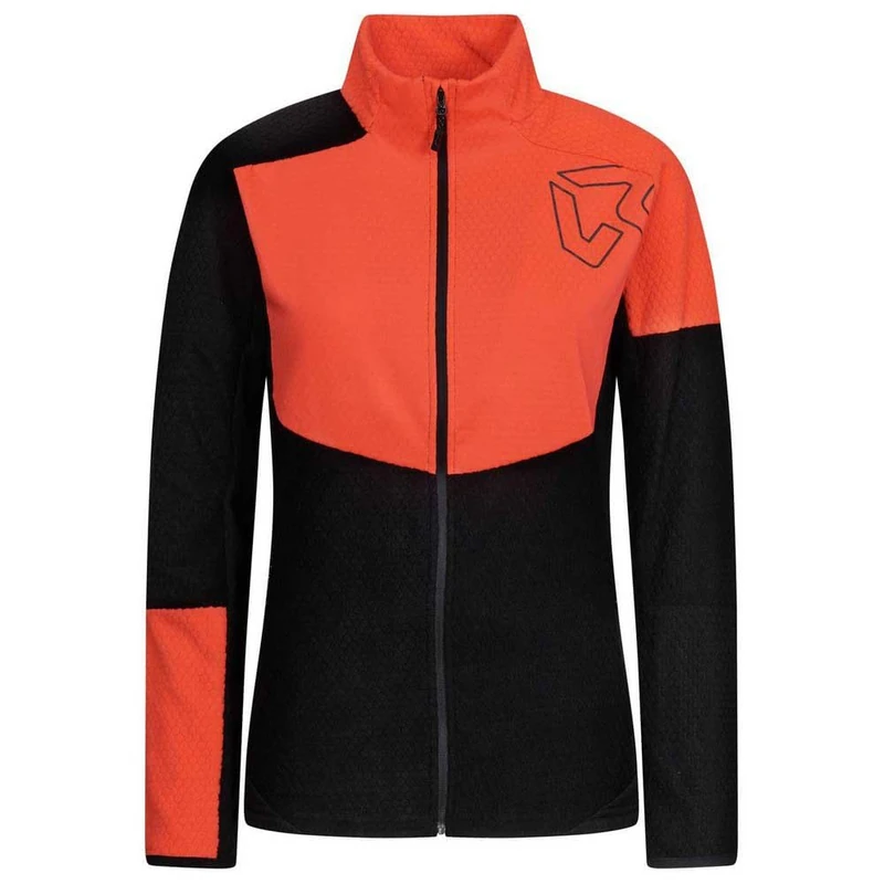 Rock Experience REWC02631-C279 EDNA MOCK NECK FZ WOMAN FLEECE Sweatshirt Women's 0208(CAVIAR)+2151(FIERY CORAL) S - Image 1