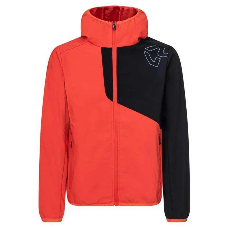 Rock Experience REJJ01251-C841 OLD CROW SOFTSHELL JUNIOR JACKET Jacket Unisex 0740 CHERRY TOMATO+0208 CAVIAR 4/104