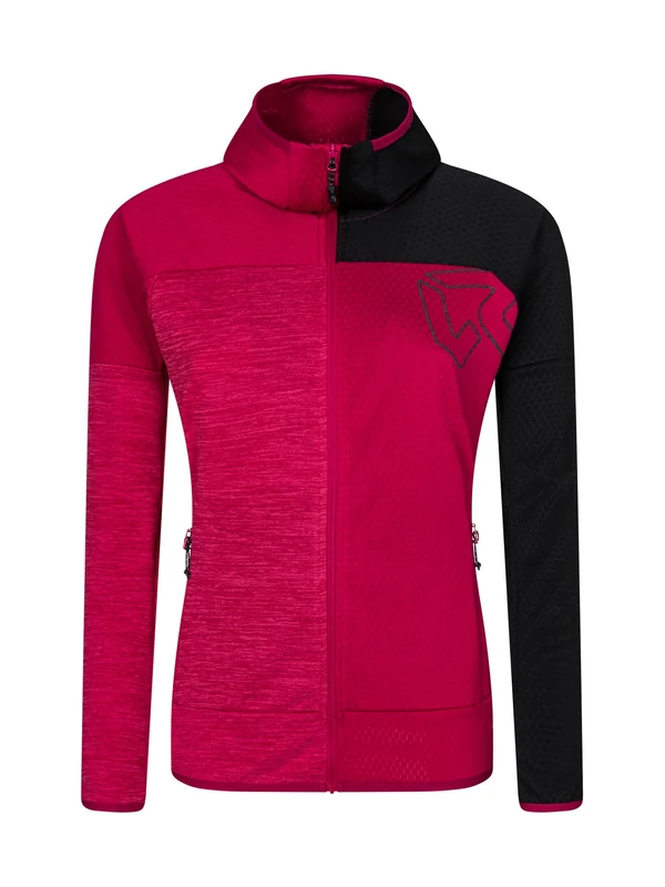 Rock Experience REWC02301-W979 KOBRA HOODIE FZ WOMAN FLEECE Sweatshirt Women's 2000 CHERRIES JUBILEE+0208 CAVIAR+O270 CHER MELAN S