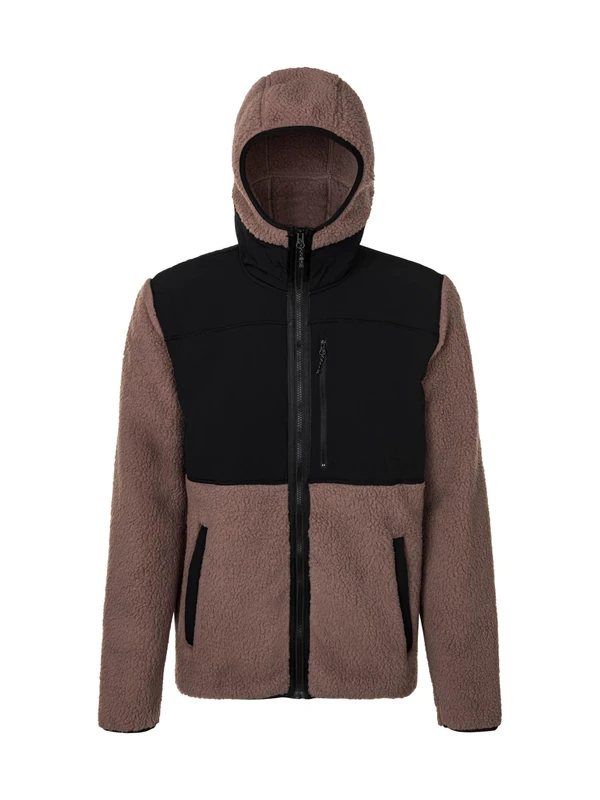 Rock Experience REMC02801-C951 SAVOONGA HOODIE FZ MAN FLEECE Sweatshirt Men's 0274 DEEP TAUPE+0208 CAVIAR S