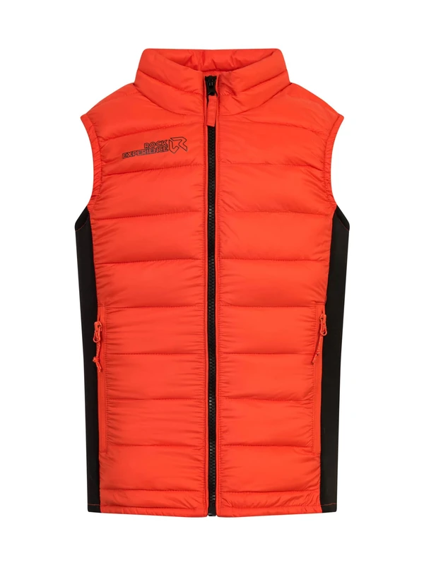 Rock Experience REJV00101-C841 FORTUNE HYBRID JUNIOR VEST Jacket Unisex 0740 CHERRY TOMATO+0208 CAVIAR 8/128 - Image 1