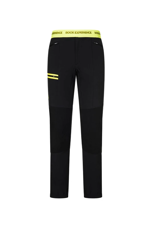Rock Experience REMP04871-C607 Wilde Orchidee Man Pant Pants Men's 0208 Caviar + 2134 Safety Yellow M