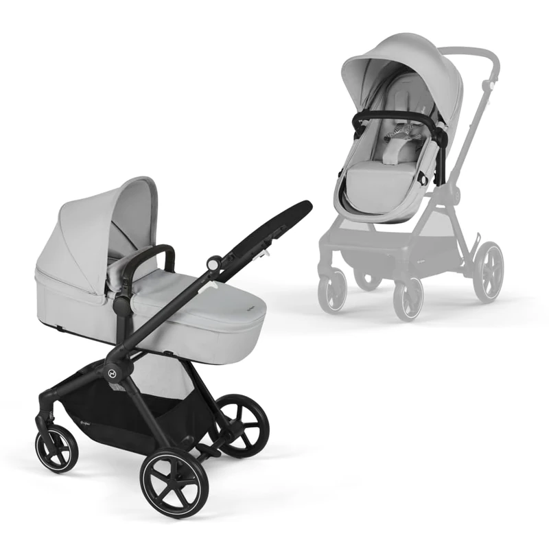 CYBEX Gold EOS 2-in-1 Pushchair from Birth to 22 kg (Approx. 4 Years), Lava Grey