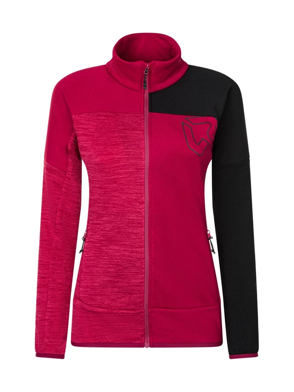 Rock Experience REWC02331-W979 KOBRA MOCK NECK FZ WOMAN FLEECE Sweatshirt Women's 2000 CHERRIES JUBILEE+0208 CAVIAR+O270 CHER MELAN XL