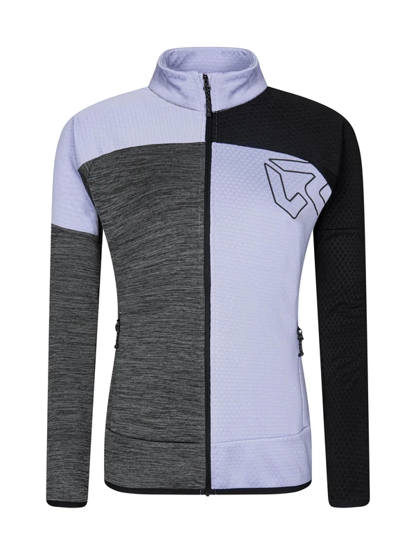 Rock Experience REWC02331-X0020 KOBRA MOCK NECK FZ WOMAN FLEECE Sweatshirt Women's 2268 BABY LAVENDER+0208 CAVIAR+O014 GREY MELANGE S