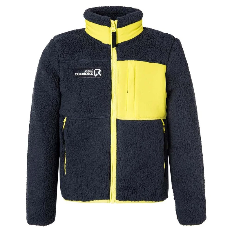 Rock Experience REJC00881-C621 Beaver Mock Neck FZ Junior Fleece Sweatshirt Unisex 1330 Blue Nights+1809 Sulphur Spring 14/164