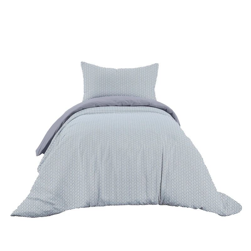 Ruggeri - Duvet Cover Set - Single - Made in Italy - 100% Pure Cotton (Geometric)