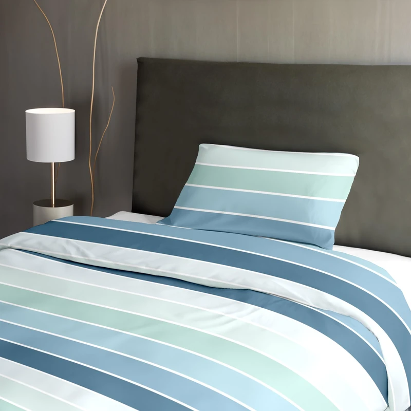 Ruggeri - Duvet Cover Set - Queen Size - Made in Italy - 100% Pure Cotton (Stripes)